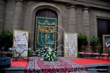  Telde con el empresario Grisaleña en la lectura del pregón de Santiago 2018 (Foto Antonio Alí)
